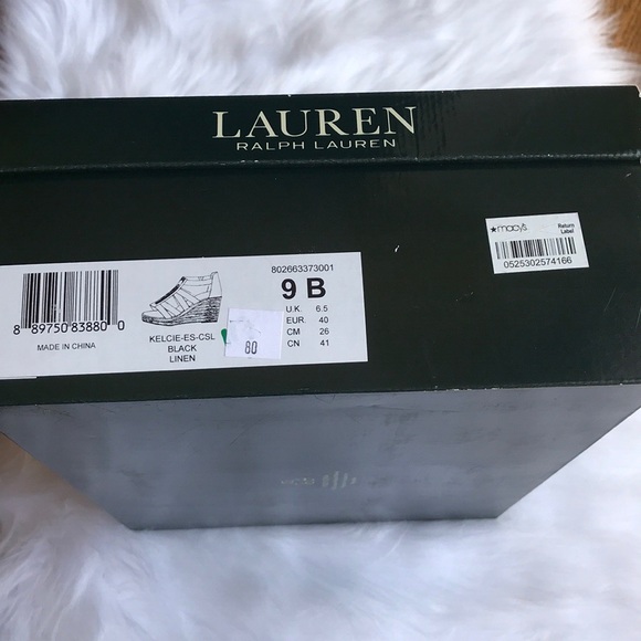 Ralph Lauren 🖤 Kelcie Linen Zip Wedge - Picture 8 of 8